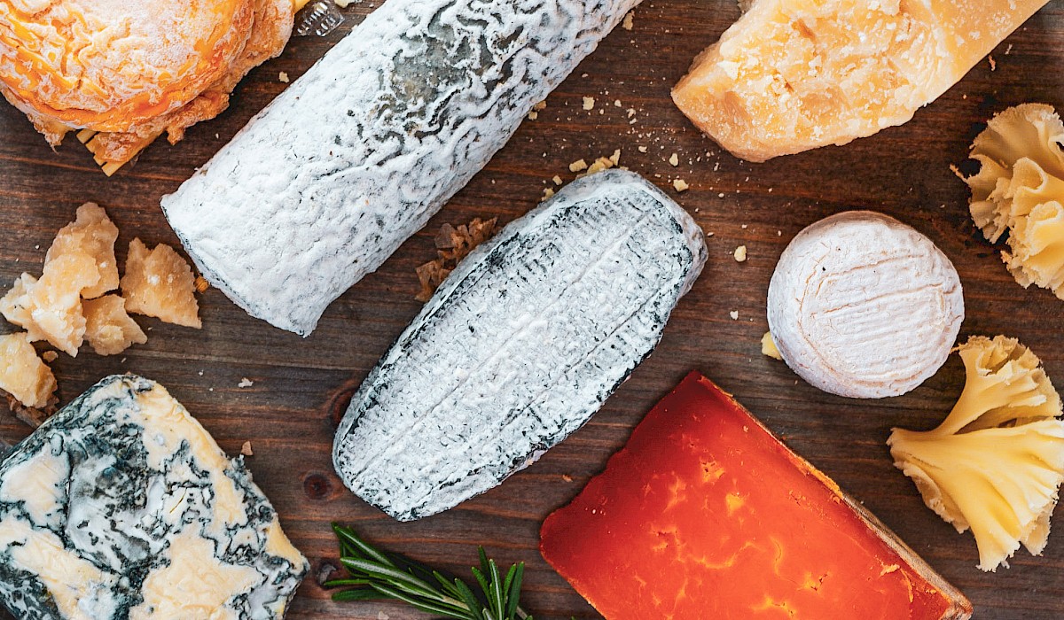 Stimmungbild Käseauslage von oben